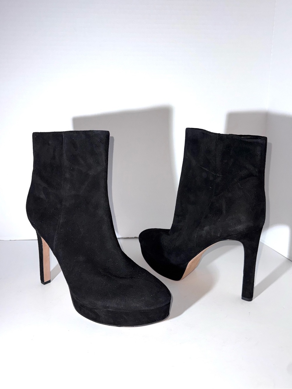 Veronica Beard Dali Suede Platform Ankle Boots